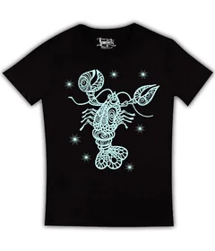 знаки зодиака - рак на черной